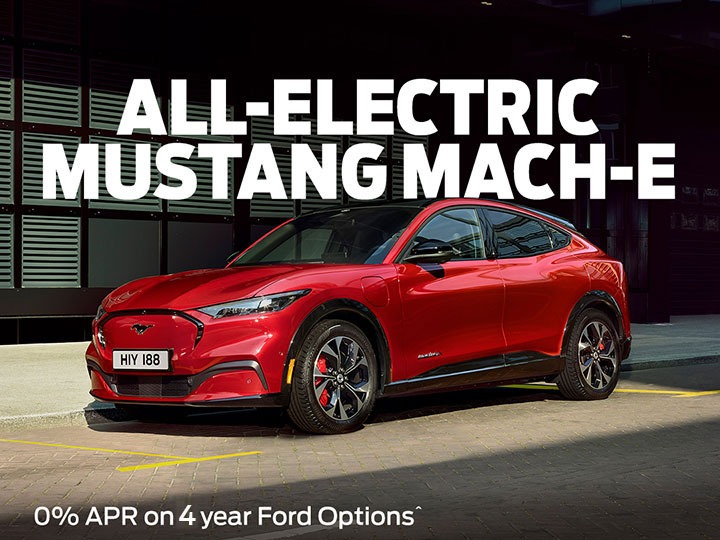 ALL-ELECTRIC MUSTANG MACH-E NOW WITH 0% APR ON 4 YEAR FORD OPTIONS
